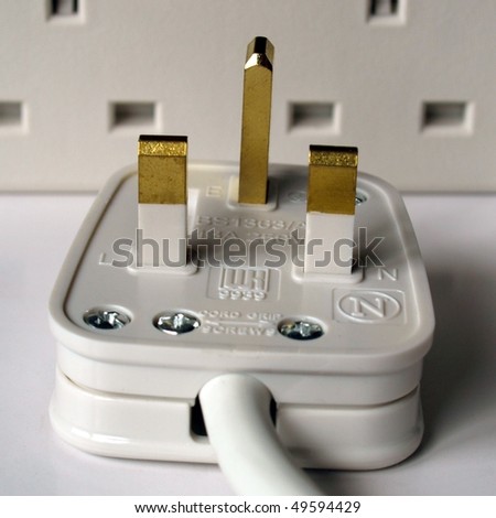 UK mains power plug for British sockets BS1363
