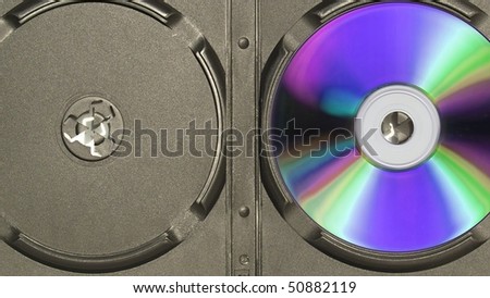 CD or DVD case, for music data video recording support - isolated over white background