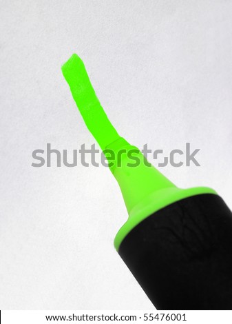 Highlighter or marker to highlight text on paper