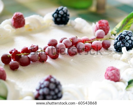 Pie or cake with fruit and icecream