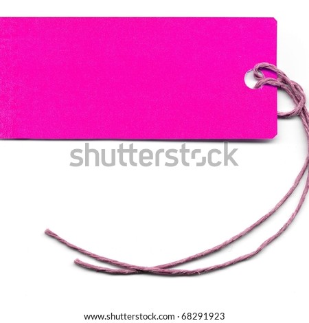 Tag or address label with string