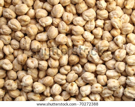 Food - Detail of Chickpeas beans (traditional cuisine)