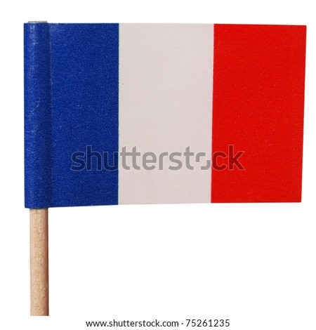 national flag of france. stock photo : The national French flag of France (FR) - isolated over white