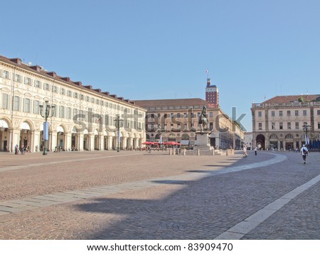 Piazza San Carlo in Turin (Torino) baroque architecture