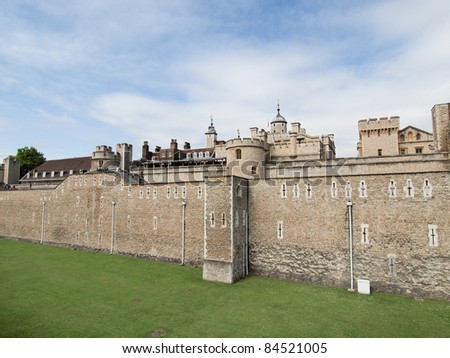 The Tower of London medieval castle and prison