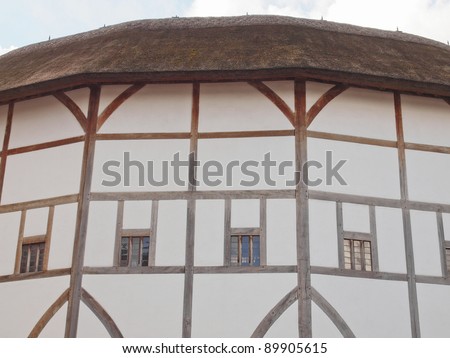 The ancient Shakespeare Globe Theatre in London, UK