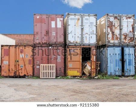 Shipping container used for cargo freight delivery by ship, aircraft, train, truck