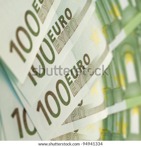 Detail of Euro banknotes money (european currency)