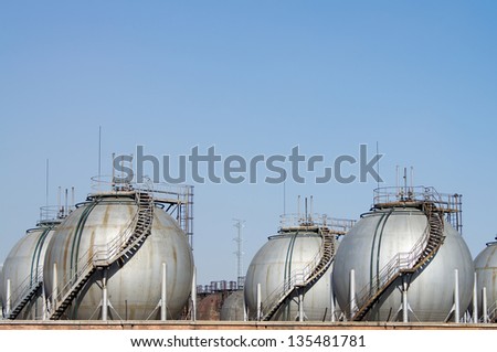 The Big silver color Storage Tanks