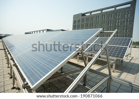 Small-scale solar power generation equipment on the roof