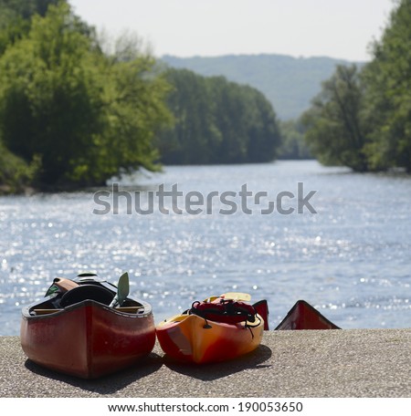 Canoe River, Kayak, Shiny Sunlight