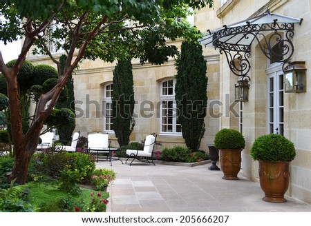 Terrace, Formal Garden, Mansion, Doors, Inner Court