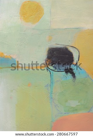 Hand painted abstract grunge background - brush strokes on paper with space for text. Textured background.