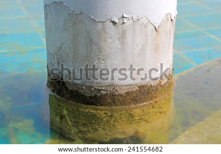 tower, cement tower, tower in water.