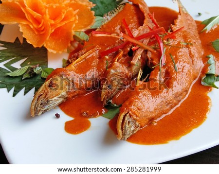 Thai food, Spicy source fish Curry fish