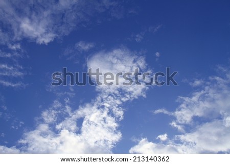 layers of grey clouds in summer afternoon sky