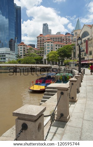 A beautiful view of Clarke quay in Singapore, one of the place that experiences the most number of tourist.