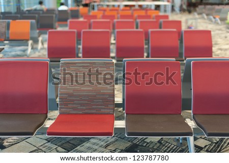 Empty seats in air terminal