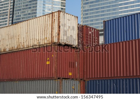Stack of Cargo Containers