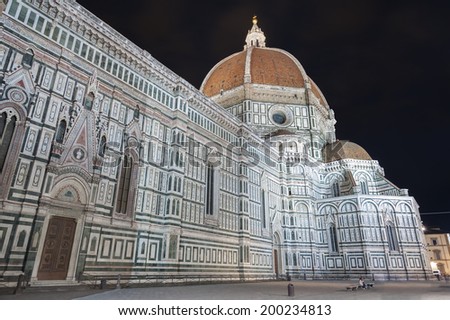 Dome of the Basilica of Santa Maria del Fiore (Basilica of Saint Mary of the Flower) in Florence, Italy