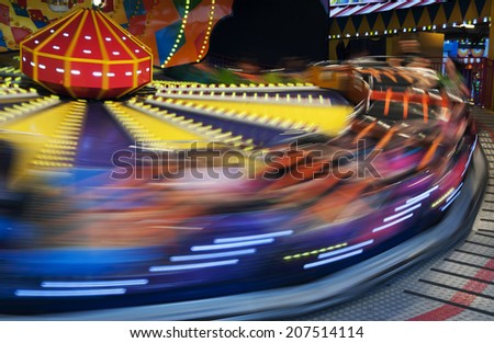 colorful carousel in motion