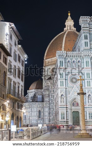 Dome of the Basilica of Santa Maria del Fiore (Basilica of Saint Mary of the Flower) in Florence, Italy
