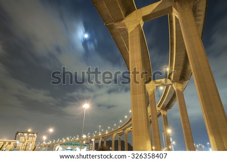 Pillars of viaduct