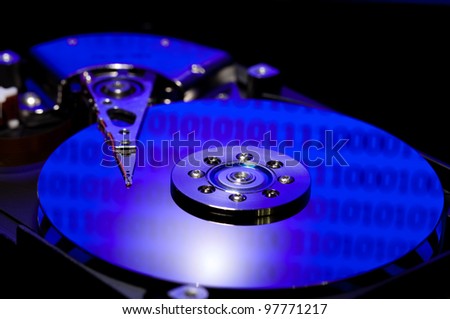 hard disk drive blue color