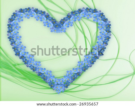 forget me not heart background