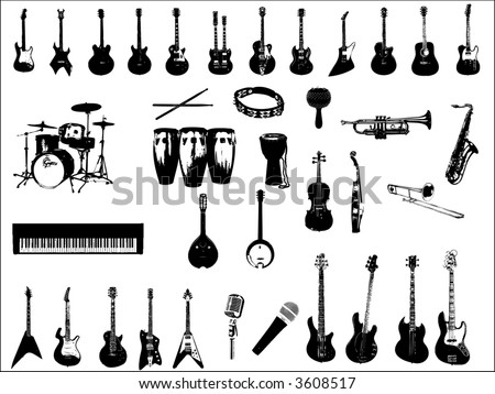 stock vector : musical instruments vector