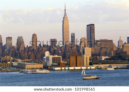 New York City skyline in late afternoon