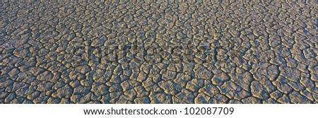 This is a dry lake bed at Cuddeback Dry Lake. It shows a pattern from the dried mud.