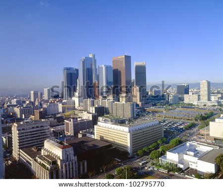 Los Angeles Skyline from City Hall, California