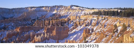 Sunrise, Red Rocks & Snow, Bryce Canyon National Park, Southern Utah