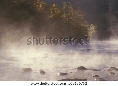 Housatonic River with Morning Mist, Connecticut