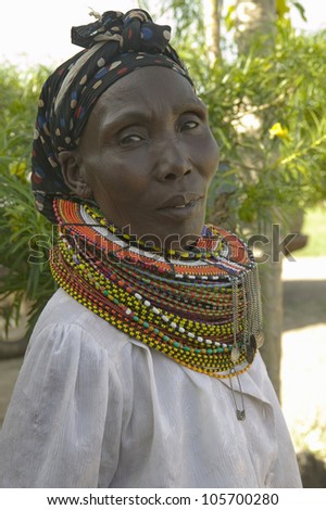 JANUARY 2007 - Black woman at the Pepo La Tumaini Jangwani, HIV/AIDS Community Rehabilitation Program, Orphanage & Clinic. Nairobi, Kenya, Africa