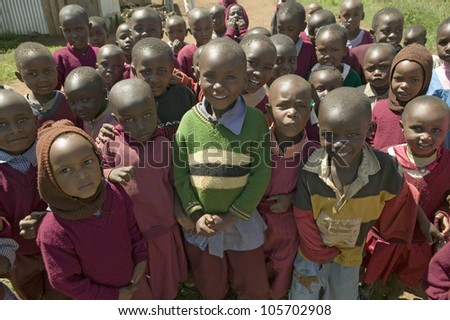 JANUARY 2007 - Karimba School with school children in North Kenya, Africa