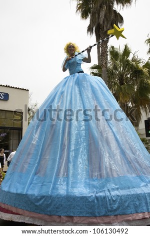 Fairy Godmother at annual Summer Solstice Celebration and Parade June 2007, since 1974, Santa Barbara, California