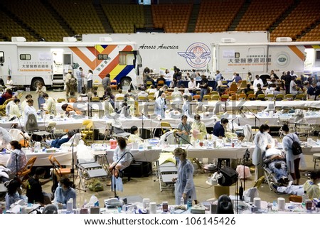 Free health and dental clinic by Remote Area Medical during the week of August 19, 2009, Los Angeles, California