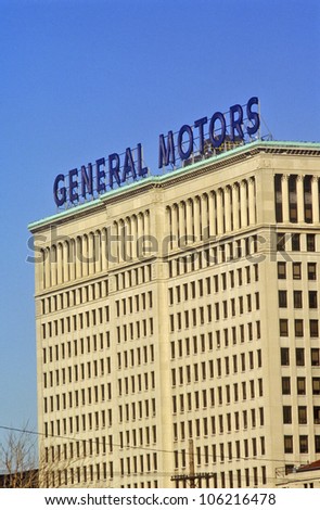 DECEMBER 2004 - General Motors Headquarters in downtown Detroit, MI