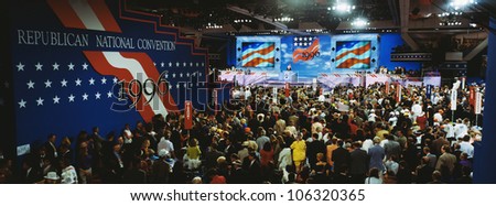 This is the 1996 Republican National Convention that took place at the San Diego Convention Center. Senator Bob Dole and Jack Kemp were seeking the nomination.