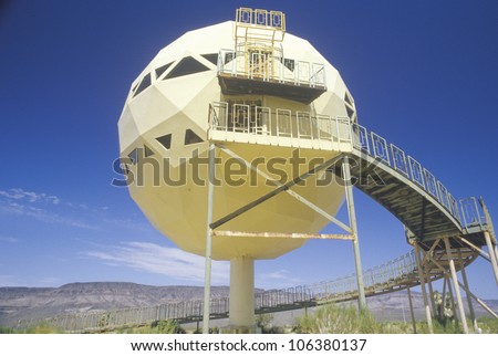 CIRCA 2002 - Futuristic dome house in the desert, Route 66, AZ