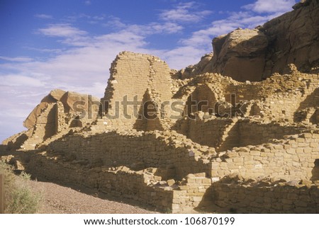 Chaco Canyon Indian ruins, NM, circa 1060, The Center of Indian Civilization, NM