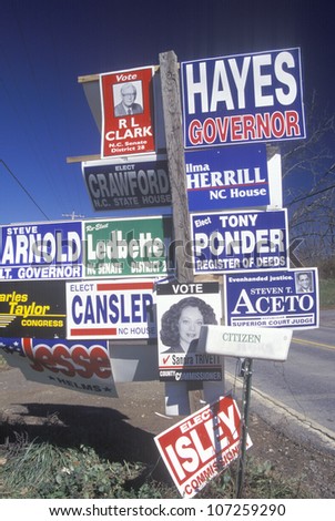 CIRCA 1996 - Miscellaneous political signs