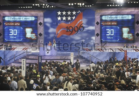 The delegates from the state of Louisiana cast 30 votes for Bob Dole at the 1996 Republican National Convention in San Diego, California