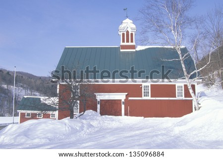 Barn in winter in Vermont