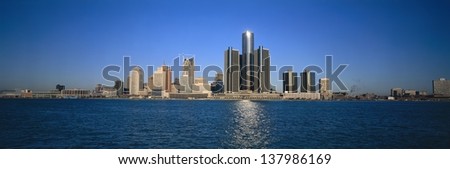 Detroit skyline, Michigan
