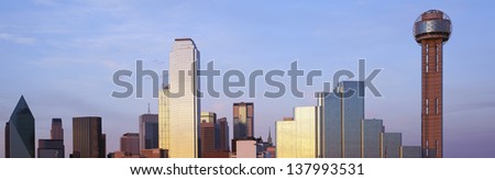 Dallas skyline in Texas
