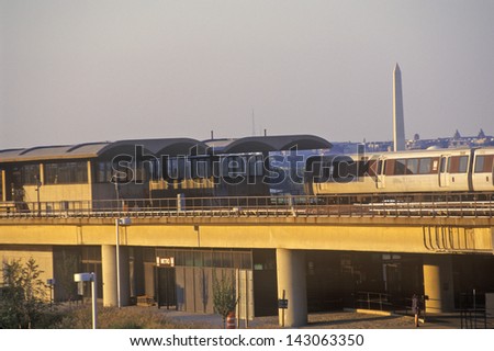 Metrorail Station at the Washington National Airport, Washington, DC