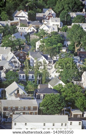 Close-up of detached houses in Provincetown, Massachusetts